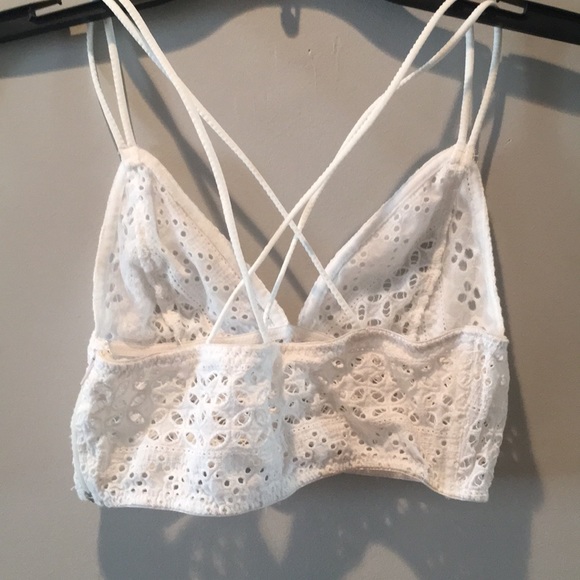 SOLD // White Eyelet Bralette - Picture 3 of 5
